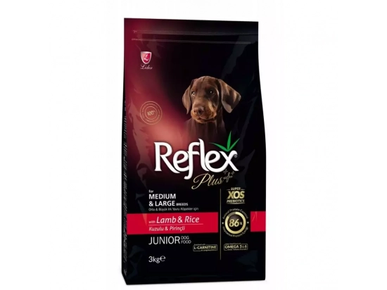 Фото - сухий корм Reflex Plus (Рефлекс Плюс) Junior Medium & Large Lamb & Rice корм для цуценят середніх та великих порід, з ягням та рисом