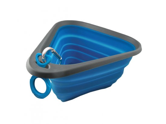 Фото - миски, напувалки, фонтани Kurgo Mash&Stash Collapsible Dog Bowl миска складана дорожня з карабіном для собак, синій