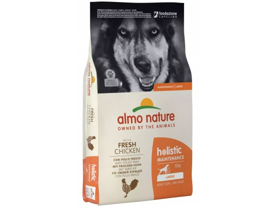 Фото - сухой корм Almo Nature Holistic MAINTENANCE LARGE ADULT DOG WITH FRESH CHICKEN сухой корм для взрослых собак больших пород КУРИЦА