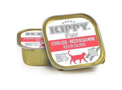 Фото - вологий корм (консерви) Kippy (Кіпі) PATE SALMON STERILISED консерви для стерилізованих кішок (ЛОСОСЬ), паштет