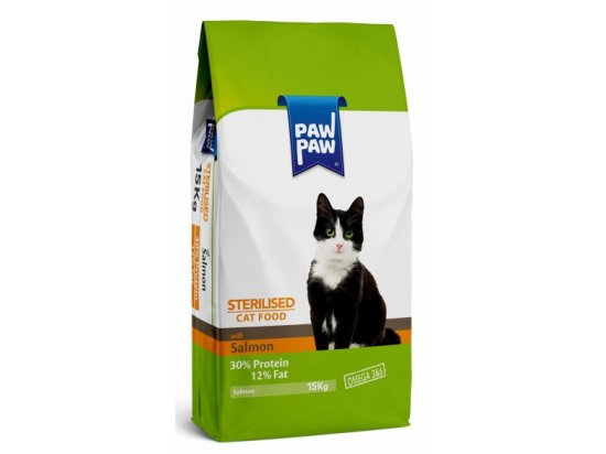 Фото - сухий корм Pawpaw (Паупау) Sterilised Adult Cat Food with Salmon сухий корм для стерилізованих котів ЛОСОСЬ