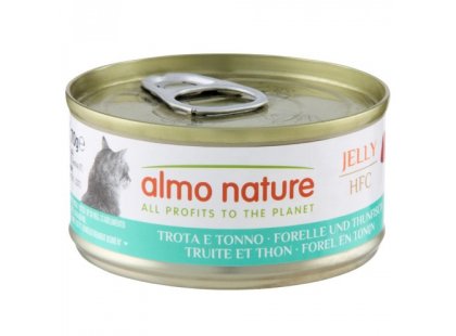 Фото - Almo Nature HFC Jelly Trout & Tuna влажный корм для кошек ФОРЕЛЬ и ТУНЕЦ влажный корм (консервы) Almo Nature HFC Jelly Trout & Tuna влажный корм для кошек ФОРЕЛЬ и ТУНЕЦ