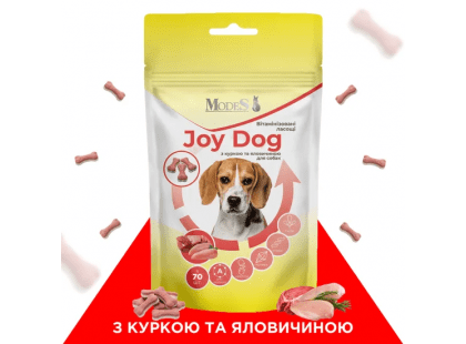 Фото 2 -  ласощі Modes Joy Dog вітамінізовані ласощі для собак КУРКА та ЯЛОВИЧИНА