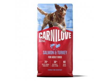 Фото 3 -  сухой корм Carnilove Active Salmon & Turkey cухой беззерновой корм для собак ЛОСОСЬ и ИНДЕЙКА