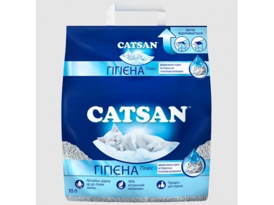 Фото - наповнювачі Catsan (Кетсан) HYGIENE plus Наповнювач вбираючий для котячого туалету