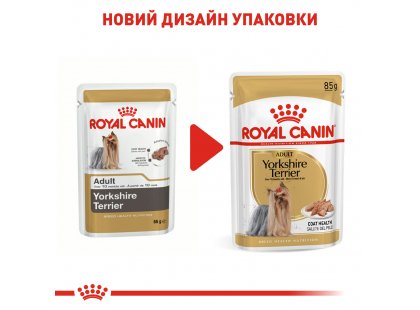 Фото 3 -  вологий корм (консерви) Royal Canin YORKSHIRE TERRIER ADULT (ЙОРКШИР ТЕР'ЄР ЕДАЛТ) вологий корм для собак старше 10 місяців