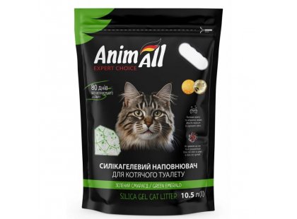 Фото - наповнювачі AnimAll Green Emerald силікагелевий наповнювач для котячого туалету ЗЕЛЕНИЙ СМАРАГД