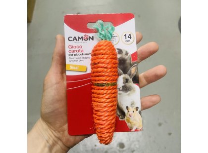Фото 3 -  игрушки Camon (Камон) Sisal Сarrot игрушка для грызунов МОРКОВЬ