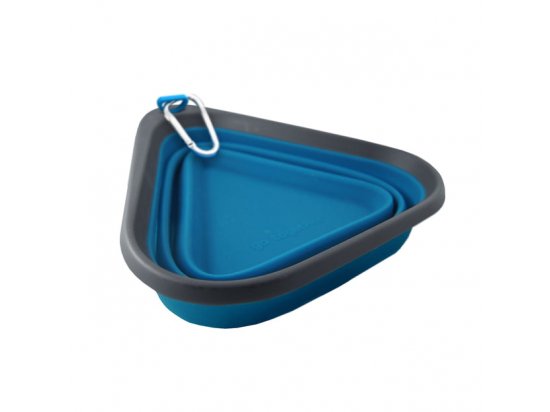 Фото - миски, поилки, фонтаны Kurgo Mash&Stash Collapsible Dog Bowl миска складная дорожная с карабином для собак, синий