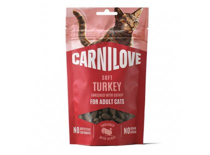 Фото - Carnilove Soft Snack Turkey with Catnip ласощі для котів ІНДИЧКА ТА КОТЯЧА М'ЯТА ласощі Carnilove Soft Snack Turkey with Catnip ласощі для котів ІНДИЧКА ТА КОТЯЧА М'ЯТА