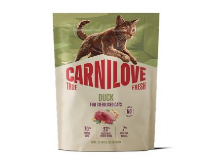 Фото 2 -  сухой корм Carnilove True Fresh Sterilised Duck сухой беззерновой корм для стерилизованных кошек УТКА
