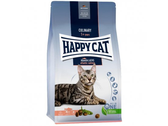 Фото - сухий корм Happy Cat (Хеппи Кэт) Culinary Adult Atlantik Lachs Сухий корм для дорослих котів АТЛАНТИЧНИЙ ЛОСОСЬ