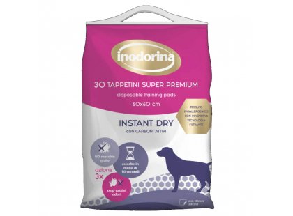 Фото 2 -  пелюшки Inodorina Tappetini Instant Dry швидкопоглинаючі пелюшки для собак з активованим вугіллям