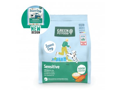 Фото - Green Petfood InsectDog SENSITIVE ADULT сухий вегетаріанський корм для собак з протеїном комах та рисом сухий корм Green Petfood InsectDog SENSITIVE ADULT сухий вегетаріанський корм для собак з протеїном комах та рисом