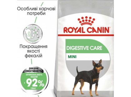 Фото - сухой корм Royal Canin MINI DIGESTIVE CARE корм для собак мелких пород с чувствительным пищеварением (до 10 кг)