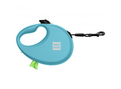 Фото - WAUDOG R-leash поводок рулетка с контейнером для пакетов, светоотражающая лента, голубой рулетки WAUDOG R-leash поводок рулетка с контейнером для пакетов, светоотражающая лента, голубой