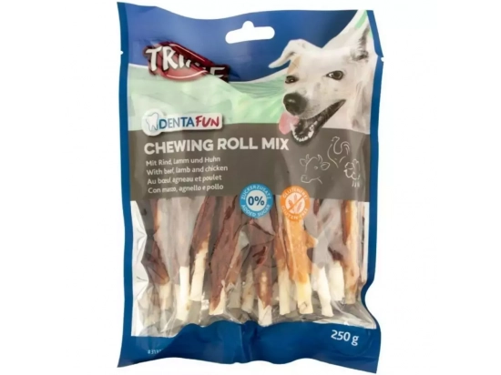 Фото - лакомства Trixie Denta Fun CHEWING ROLLS MIX лакомства для собак микс с говядиной, ягненком и курицей