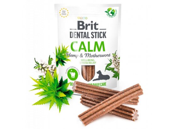 Фото - лакомства Brit Care Dog Dental Stick Calm Hemp & Motherwort лакомство для зубов собак с успокаивающим эффектом КОНОПЛЯ и ПУСТЫРНИК