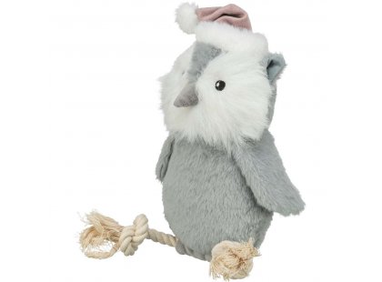 Фото 2 -  Категории Trixie Owl with Rope игрушка для собак РОЖДЕСТВЕНСКАЯ СОВА С КАНАТОМ (92007)