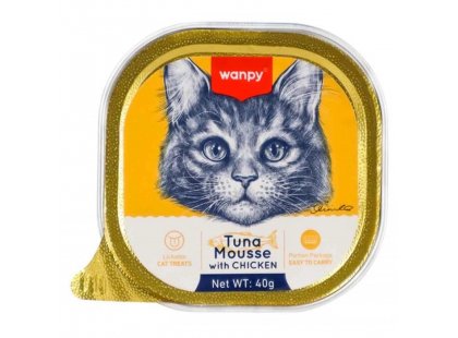 Фото 2 -  влажный корм (консервы) Wanpy Tuna & Chicken влажный корм для кошек, ТУНЕЦ и КУРИЦА, мусс