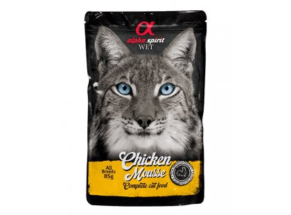 Фото - Alpha Spirit Chicken Mousse беззерновий вологий корм для котів КУРКА вологий корм (консерви) Alpha Spirit Chicken Mousse беззерновий вологий корм для котів КУРКА