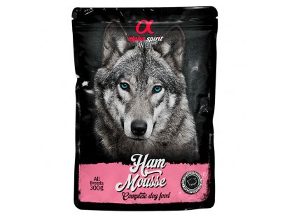 Фото 2 -  вологий корм (консерви) Alpha Spirit Ham Mousse беззерновий вологий корм для собак СВИНИНА