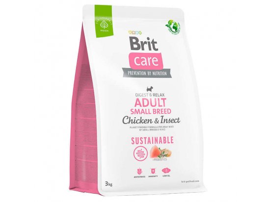 Фото - сухой корм Brit Care Dog Sustainable Adult Small Breed Chicken & Insect сухой корм для собак малых пород КУРИЦА и НАСЕКОМЫЕ