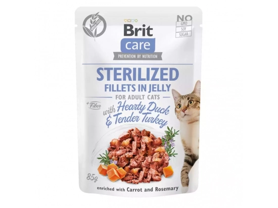 Фото - Brit Care Cat Sterilized Duck, Turkey, Carrot & Rosemary консервы для стерилизованных кошек УТКА, ИНДЕЙКА, МОРКОВЬ и РОЗМАРИН влажный корм (консервы) Brit Care Cat Sterilized Duck, Turkey, Carrot & Rosemary консервы для стерилизованных кошек УТКА, ИНДЕЙКА, МОРКОВЬ и РОЗМАРИН