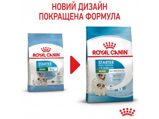 Фото - сухий корм Royal Canin MINI STARTER MOTHER & BABYDOG корм для вагітних та годуючих сук та цуценят міні-порід