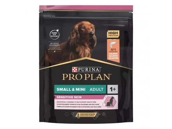 Фото - сухий корм Purina Pro Plan (Пуріна Про План) Adult Small & Mini Sensitive Skin Salmon корм для собак дрібних порід з чутливою шкірою ЛОСОСЬ