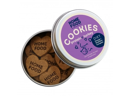 Фото 3 -  лакомства Home Food Cookies Protein Turkey протеиновое печенье для кошек ИНДЕЙКА