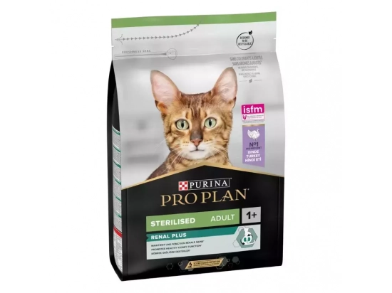 Фото - сухой корм Purina Pro Plan (Пурина Про План) Renal Plus Sterilised Adult Turkey cухой корм для стерилизованных кошек ИНДЕЙКА