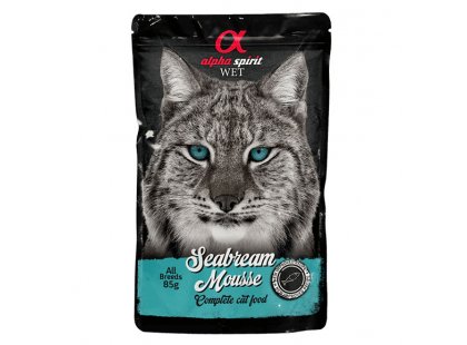 Фото - Alpha Spirit Sea Bream Mousse беззерновой влажный корм для кошек ДОРАДО вологий корм (консерви) Alpha Spirit Sea Bream Mousse беззерновой влажный корм для кошек ДОРАДО