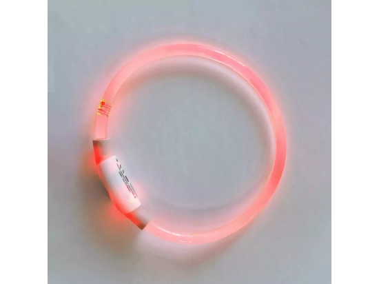 Фото - амуниция Trixie USB Flash Light Ring светящийся ошейник для собак, прозрачный, красный