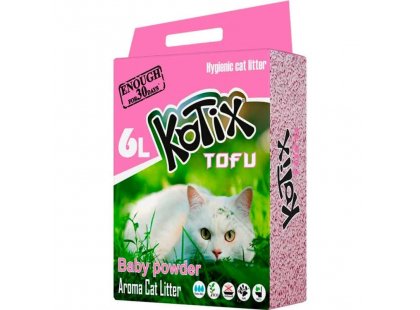 Фото - Kotix TOFU СОЕВЫЙ наполнитель для кошачьего туалета, baby powder наполнители Kotix TOFU СОЕВЫЙ наполнитель для кошачьего туалета, baby powder