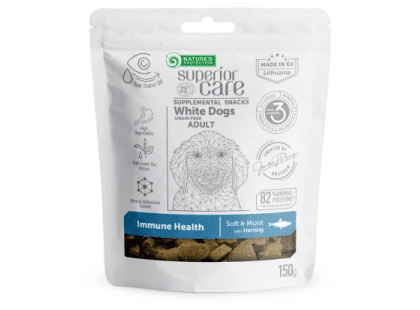 Фото - лакомства Natures Protection (Нейчез Протекшин) Superior Care White Dogs Immune Health лакомство для имунитета собак с белой шерстью СЕЛЬДЬ