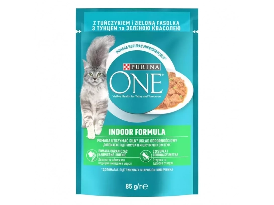 Фото - Purina One (Пурина Ван) Indoor Formula влажный корм для кошек, живущих в помещении ТУНЕЦ И ЗЕЛЕНАЯ ФАСОЛЬ, кусочки в гриль соусе влажный корм (консервы) Purina One (Пурина Ван) Indoor Formula влажный корм для кошек, живущих в помещении ТУНЕЦ И ЗЕЛЕНАЯ ФАСОЛЬ, кусочки в гриль соусе