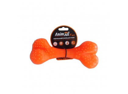 Фото 4 -  игрушки AnimAll Fun игрушка для собак КОСТЬ, оранжевый