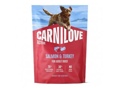 Фото 2 -  сухой корм Carnilove Active Salmon & Turkey cухой беззерновой корм для собак ЛОСОСЬ и ИНДЕЙКА