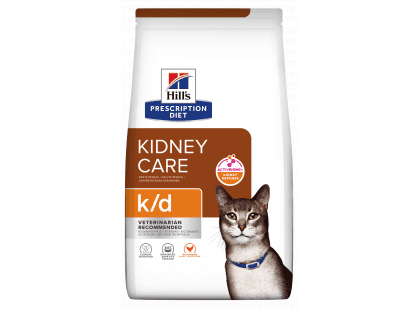 Фото - ветеринарные корма Hill's Prescription Diet k/d Kidney Care ActivBiome+ лечебный корм для кошек для поддержки функции почек КУРИЦА