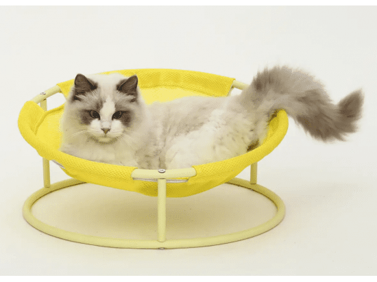 Фото 4 -  спальные места, лежаки, домики Misoko&Co (Мисоко и Ко) Pet Bed Round складной круглый лежак для животных, ЖЕЛТЫЙ