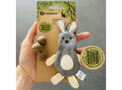 Фото 2 -  іграшки Flamingo Natural Fun Rabbit екологічна іграшка з котячою м'ятою для кішок