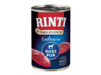 Фото 2 -  влажный корм (консервы) Rinti Singlefleisch Exclusive Ross Pur беззерновой монопротеиновый влажный корм для собак КОНИНА