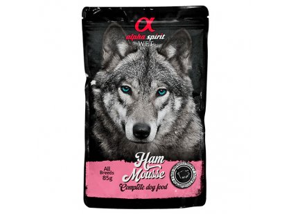 Фото - Alpha Spirit Ham Mousse беззерновий вологий корм для собак СВИНИНА вологий корм (консерви) Alpha Spirit Ham Mousse беззерновий вологий корм для собак СВИНИНА