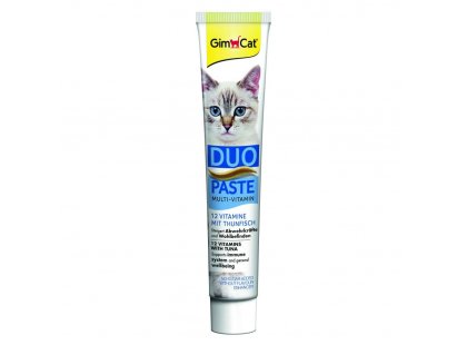 Фото 2 -  витамины и минералы Gimcat MULTI-VITAMIN DUO PASTE (12 ВИТАМИНОВ C ТУНЦОМ ПАСТА) лакомство для кошек