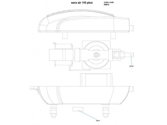 Фото - фильтрация Sera AIR PLUS 110 PUMP воздушный компрессор для аквариумов объемом до 150 л