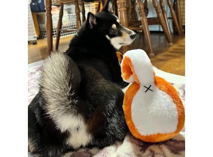 Фото 3 -  игрушки DoggyMan Shiba Inu мягкая игрушка с колокольчиком для собак ШИБА-ИНУ