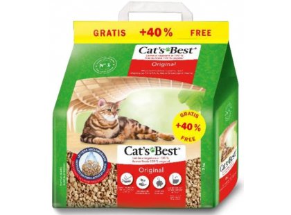Фото 4 -  наполнители Cats Best ORIGINAL древесный КОМКУЮЩИЙСЯ наполнитель для кошек (мелкая гранула)