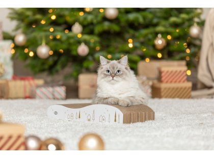 Фото 3 -  дряпалки, з будиночками Trixie Scratching Wave Xmas кігтеточка для котів(92017)