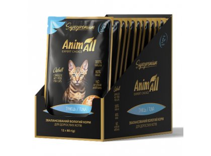 Фото 3 -  вологий корм (консерви) AnimAll Cat Tuna вологий корм для котів ТУНЕЦЬ